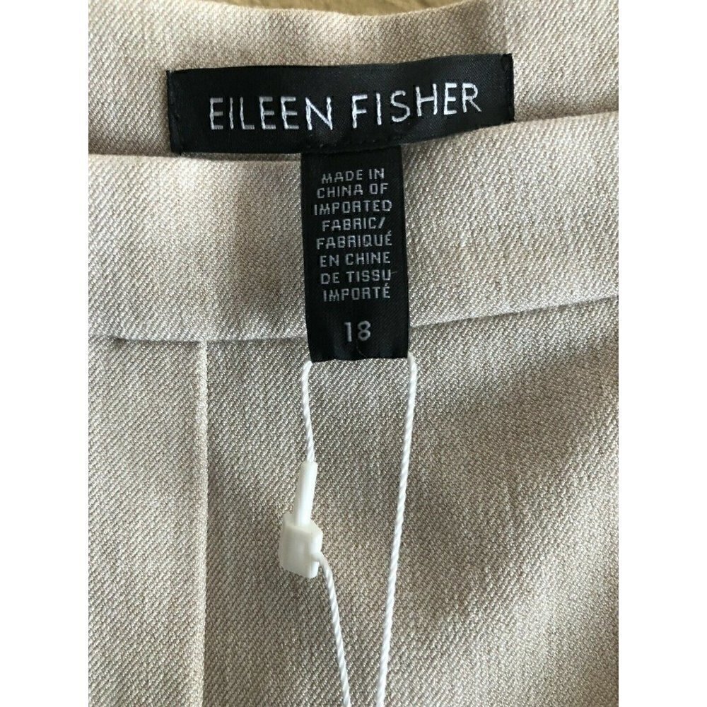 Eileen Fisher Womens High Waist Tapered Pants In Buttercream Size 18 $ - Picture 5 of 12